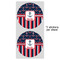 Nautical Anchors & Stripes 5" Multipurpose Round Label - Sheet