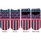 Nautical Anchors & Stripes Adult Ankle Socks - Double Pair - Front and Back - Apvl