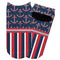 Nautical Anchors & Stripes Adult Ankle Socks - Single Pair - Front and Back