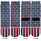 Nautical Anchors & Stripes Adult Crew Socks - Double Pair - Front and Back - Apvl