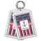 Nautical Anchors & Stripes Bling Keychain - MAIN