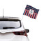 Nautical Anchors & Stripes Car Flag - Large - LIFESTYLE