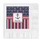 Nautical Anchors & Stripes Embossed Decorative Napkins (Personalized)