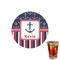 Nautical Anchors & Stripes Drink Topper - XSmall - Single with Drink