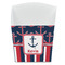 Nautical Anchors & Stripes French Fry Favor Box - Front View