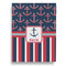 Nautical Anchors & Stripes Garden Flags - Large - Double Sided - BACK