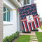 Nautical Anchors & Stripes House Flags - Single Sided - LIFESTYLE