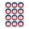 Nautical Anchors & Stripes Icing Circle - Small - Set of 12