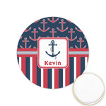 Nautical Anchors & Stripes Printed Cookie Topper - 1.25" (Personalized)