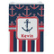 Nautical Anchors & Stripes Jewelry Gift Bag - Matte - Front