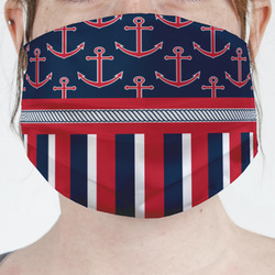 Nautical Anchors & Stripes Face Mask Cover
