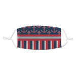 Nautical Anchors & Stripes Kid's Cloth Face Mask