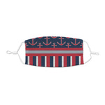 Nautical Anchors & Stripes Kid's Cloth Face Mask - XSmall