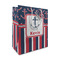 Nautical Anchors & Stripes Medium Gift Bag - Front/Main