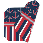 Nautical Anchors & Stripes Dining Table Mat - Octagon (Double-Sided) w/ Name or Text