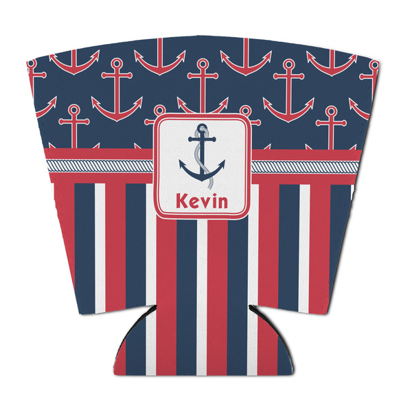 Custom Nautical Anchors & Stripes Party Cup Sleeve - with Bottom (Personalized)