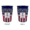 Nautical Anchors & Stripes Party Cup Sleeves - without bottom - Approval