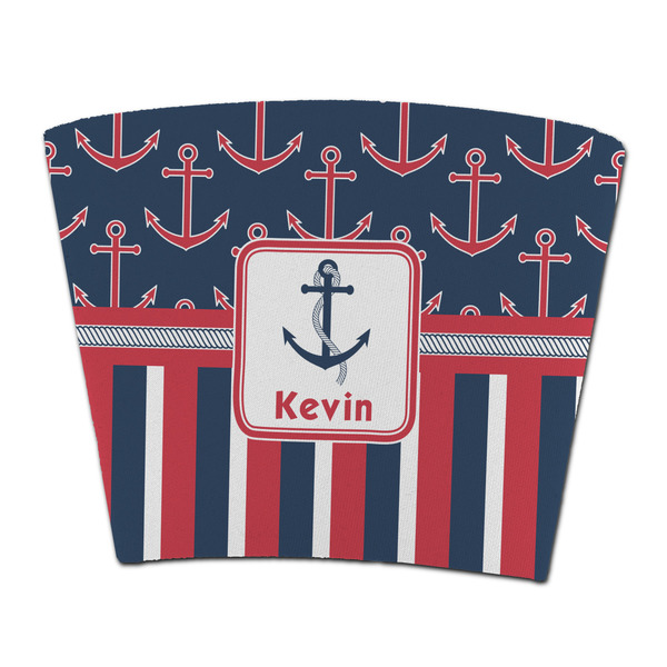 Custom Nautical Anchors & Stripes Party Cup Sleeve - without bottom (Personalized)