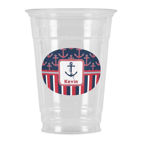 Custom Nautical Anchors & Stripes Party Cups - 16oz (Personalized)