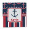 Nautical Anchors & Stripes Party Favor Gift Bag - Matte - Front
