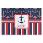 Nautical Anchors & Stripes Disposable Paper Placemats (Personalized)