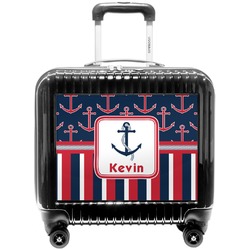 Nautical Anchors & Stripes Pilot / Flight Suitcase (Personalized)