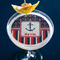 Nautical Anchors & Stripes Printed Drink Topper - Large - In Context