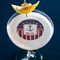 Nautical Anchors & Stripes Printed Drink Topper - Medium - In Context