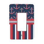 Nautical Anchors & Stripes Rocker Style Light Switch Cover - Single Switch
