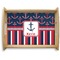 Nautical Anchors & Stripes Serving Tray Wood Large - Main