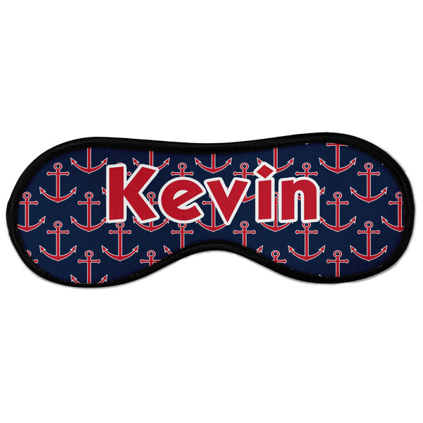 Custom Nautical Anchors & Stripes Sleeping Eye Masks - Large (Personalized)