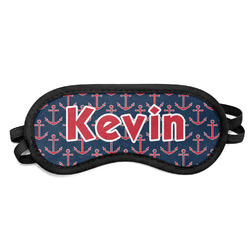 Nautical Anchors & Stripes Sleeping Eye Mask - Small (Personalized)