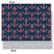 Nautical Anchors & Stripes Tissue Paper - Heavyweight - Medium - Front & Back