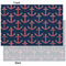 Nautical Anchors & Stripes Tissue Paper - Heavyweight - XL - Front & Back