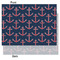 Nautical Anchors & Stripes Tissue Paper - Lightweight - Medium - Front & Back