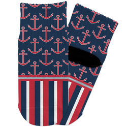 Nautical Anchors & Stripes Toddler Ankle Socks