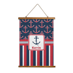 Nautical Anchors & Stripes Wall Hanging Tapestry (Personalized)