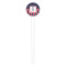 Nautical Anchors & Stripes White Plastic 4" Food Pick - Round - Single Pick