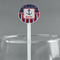 Nautical Anchors & Stripes White Plastic 5.5" Stir Stick - Round - Main