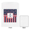 Nautical Anchors & Stripes White Treat Bag - Front & Back View