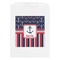 Nautical Anchors & Stripes White Treat Bag - Front View