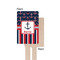 Nautical Anchors & Stripes Wooden 6.25" Stir Stick - Rectangular - Single - Front & Back