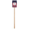 Nautical Anchors & Stripes Wooden 6.25" Stir Stick - Rectangular - Single Stick