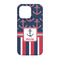 Nautical Anchors & Stripes iPhone 13 Case - Back