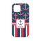 Nautical Anchors & Stripes iPhone 13 Mini Tough Case - Back