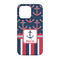 Nautical Anchors & Stripes iPhone 13 Pro Case - Back