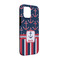 Nautical Anchors & Stripes iPhone 13 Pro Tough Case -  Angle