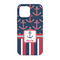 Nautical Anchors & Stripes iPhone 13 Pro Tough Case - Back