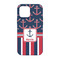 Nautical Anchors & Stripes iPhone 13 Tough Case - Back