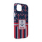 Nautical Anchors & Stripes iPhone 14 Case - Angle